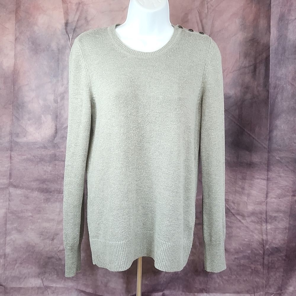 🐞Gap Gray Angora Blend Lightweight Button Should… - image 2